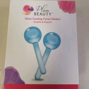 Plum Beauty Blue Glass Cooling Facial Globes